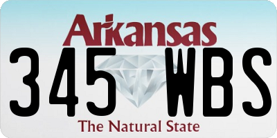 AR license plate 345WBS