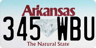 AR license plate 345WBU