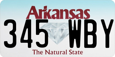 AR license plate 345WBY