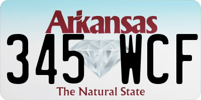 AR license plate 345WCF