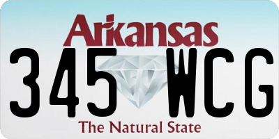 AR license plate 345WCG