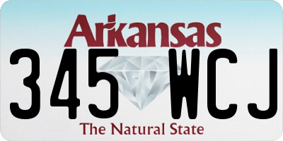 AR license plate 345WCJ