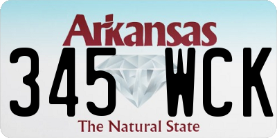 AR license plate 345WCK