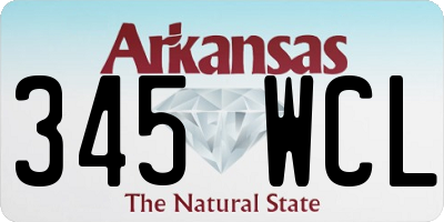 AR license plate 345WCL