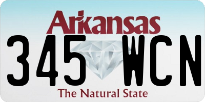 AR license plate 345WCN
