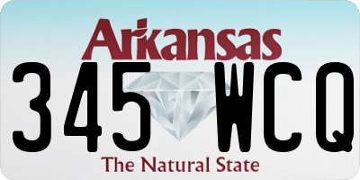 AR license plate 345WCQ