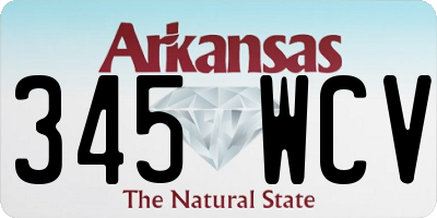 AR license plate 345WCV