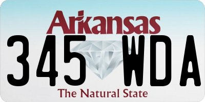 AR license plate 345WDA