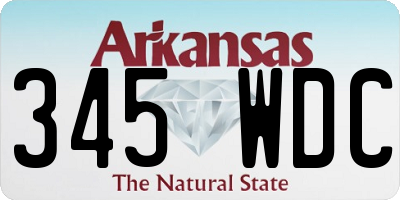 AR license plate 345WDC