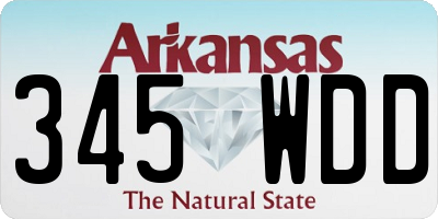 AR license plate 345WDD