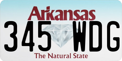 AR license plate 345WDG