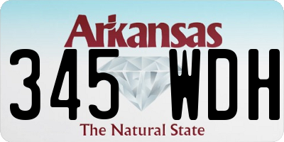 AR license plate 345WDH