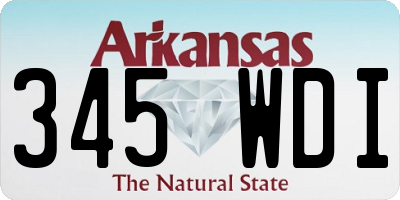AR license plate 345WDI