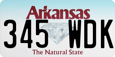AR license plate 345WDK