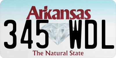 AR license plate 345WDL
