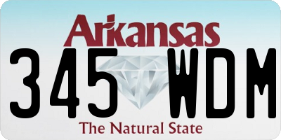 AR license plate 345WDM