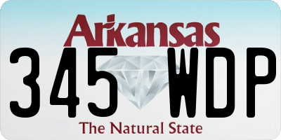 AR license plate 345WDP