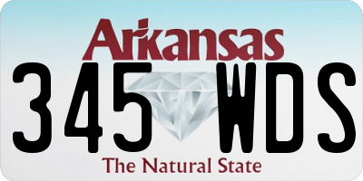 AR license plate 345WDS