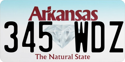 AR license plate 345WDZ