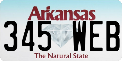 AR license plate 345WEB
