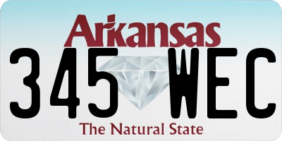 AR license plate 345WEC