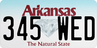 AR license plate 345WED