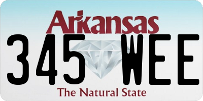 AR license plate 345WEE