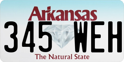 AR license plate 345WEH