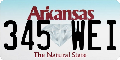 AR license plate 345WEI