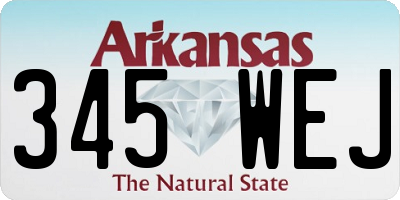 AR license plate 345WEJ
