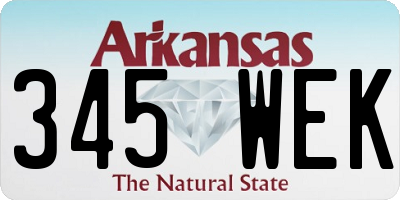 AR license plate 345WEK