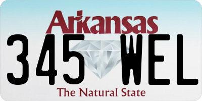 AR license plate 345WEL