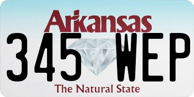 AR license plate 345WEP
