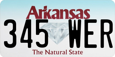 AR license plate 345WER