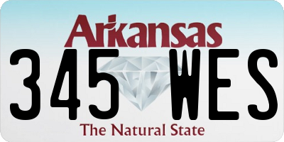 AR license plate 345WES