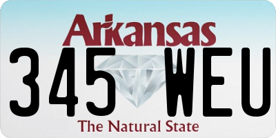 AR license plate 345WEU