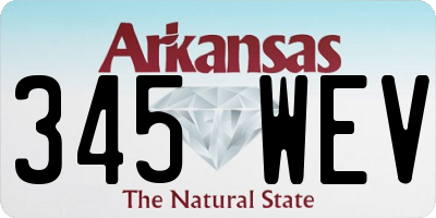 AR license plate 345WEV