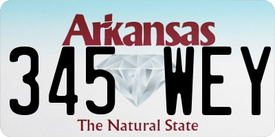 AR license plate 345WEY