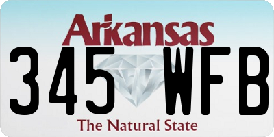 AR license plate 345WFB