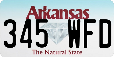 AR license plate 345WFD