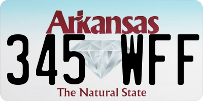 AR license plate 345WFF
