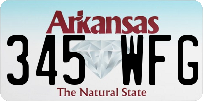 AR license plate 345WFG