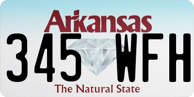 AR license plate 345WFH
