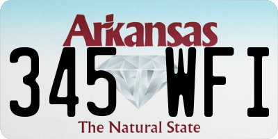 AR license plate 345WFI