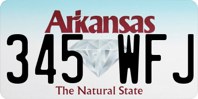 AR license plate 345WFJ