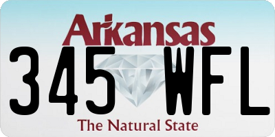 AR license plate 345WFL