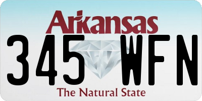 AR license plate 345WFN