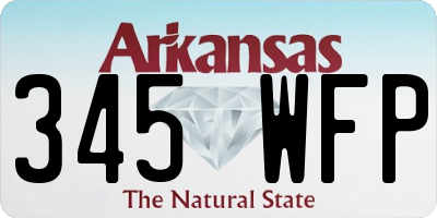 AR license plate 345WFP