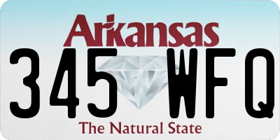 AR license plate 345WFQ