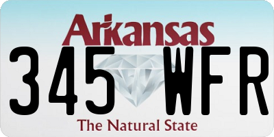 AR license plate 345WFR